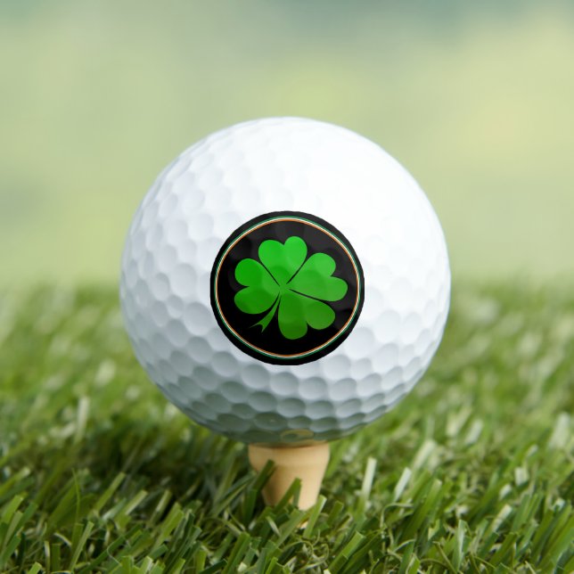 Irish Flag, Lucky Clover, Golfing Ireland St Paddy Golfball (Insitu T-Shirt)