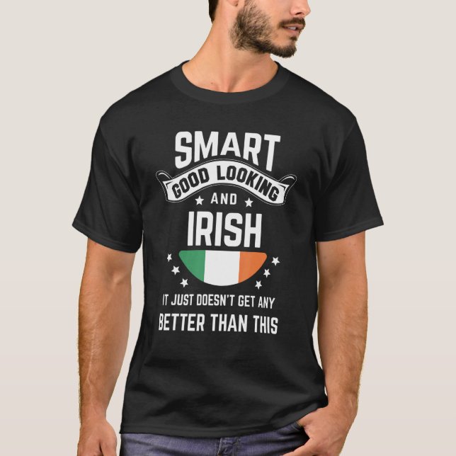 Irish Flag Native Pride  Ireland Irish Roots T-Shirt (Vorderseite)