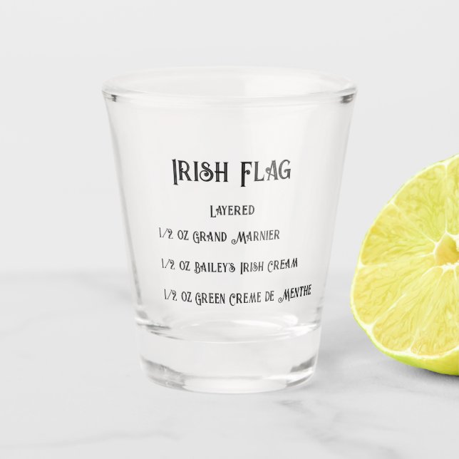 Irish Flag Novelty Shot Glass Schnapsglas (Vorderseite)