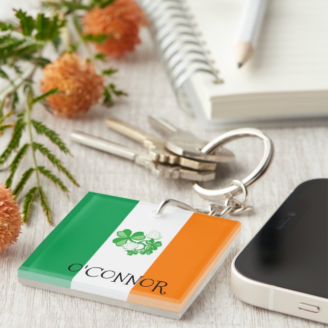 Irish Flag O,CONNOR Key Ring Schlüsselanhänger (Vorderseite rechts)
