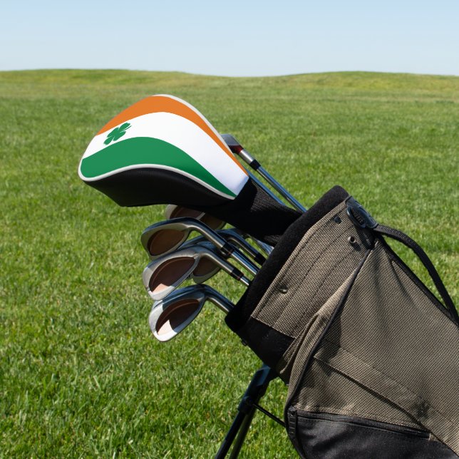Irish Flag Patriotic Ireland Flag Luck Clover Golf Headcover (In SItu)