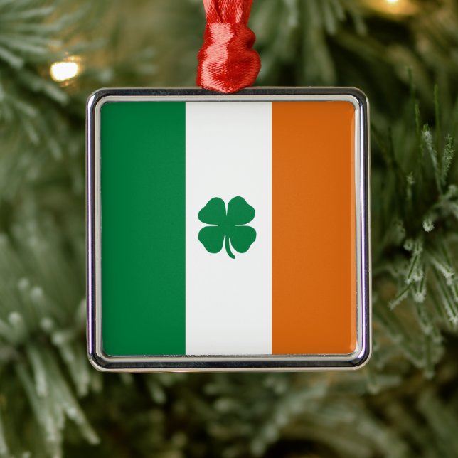Irish Flag Patriotic Ireland Flag St Patrick's Day Ornament Aus Metall (Baum)