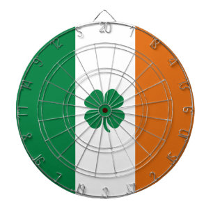Irish Flag Patriotic Ireland Flag Vierblättriges K Dartscheibe