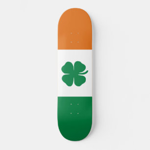 Irish Flag Patriotic Ireland Flag Vierblättriges K Skateboard