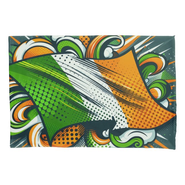 Irish flag Pillowcase Kissenbezug (Vorderseite)
