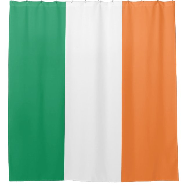 Irish Flag (Republik Irland) (ROI) (Eire) Duschvorhang (Vorderseite)
