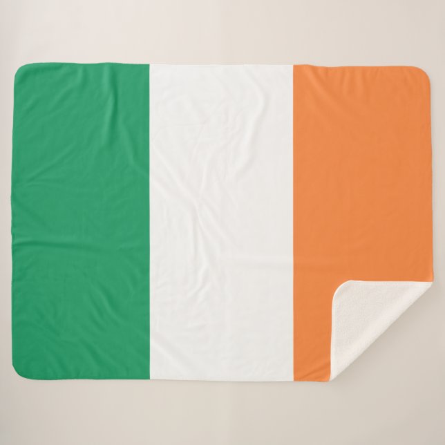 Irish Flag (Republik Irland) (ROI) (Eire) Sherpadecke (Vorderseite (Horizontal))