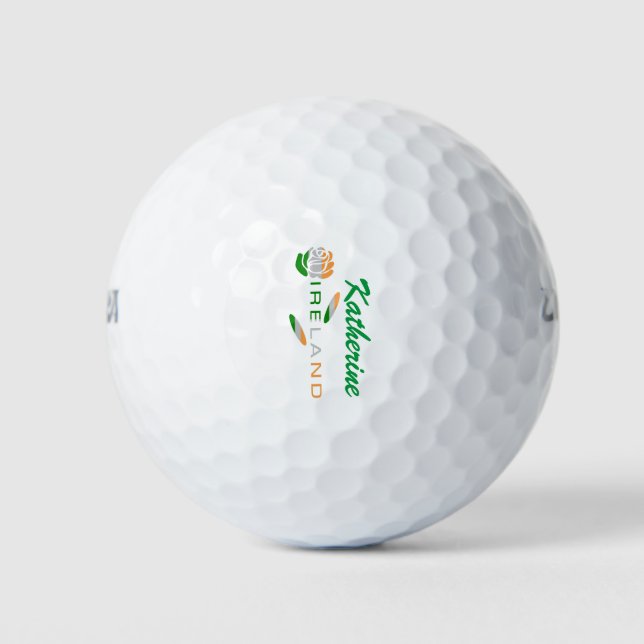 Irish Flag Rose Personalisiert Golfball