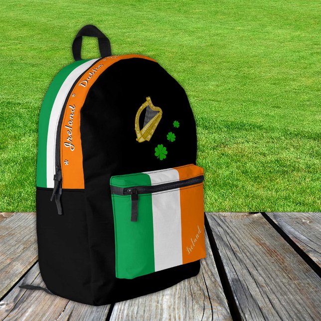 Irish Flag Rucksack, Irland, Patriot Black Bedruckter Rucksack (Von Creator hochgeladen)