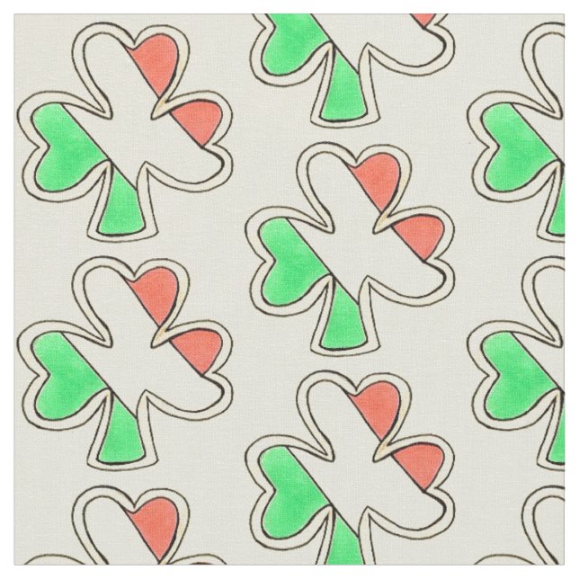 Irish Flag Saint Patrick's Day Kleeblatt Cookie Stoff (Nahaufnahme)