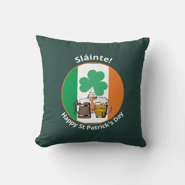 Irish Flag St Patricks Day Kissen (Vorderseite)