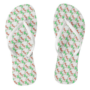Irish Flag St. Patrick's Day Kleeblatt Zucker Cook Flip Flops
