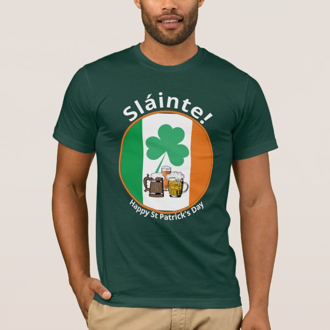 Irish Flag St Patricks Day T-Shirt (Vorderseite)