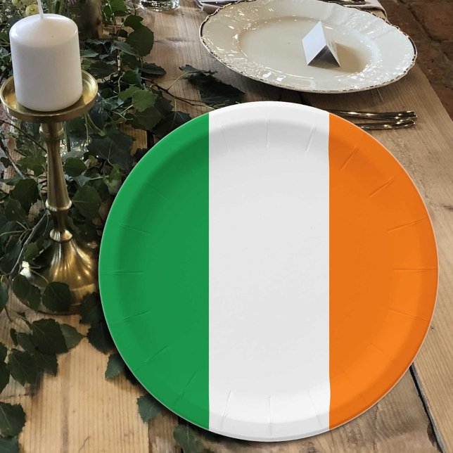 Irish Flag Teller, Party, sport, Irland Pappteller (Von Creator hochgeladen)