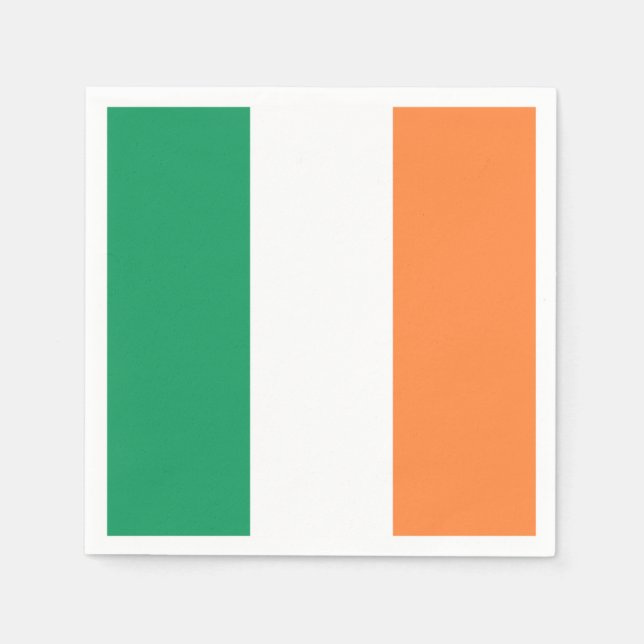 Irish Flag: Tricolor Saint Patrick's Day Party Serviette (Vorderseite)