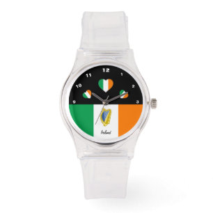 Irish Flag watch, Hearts, Ireland /sports Armbanduhr
