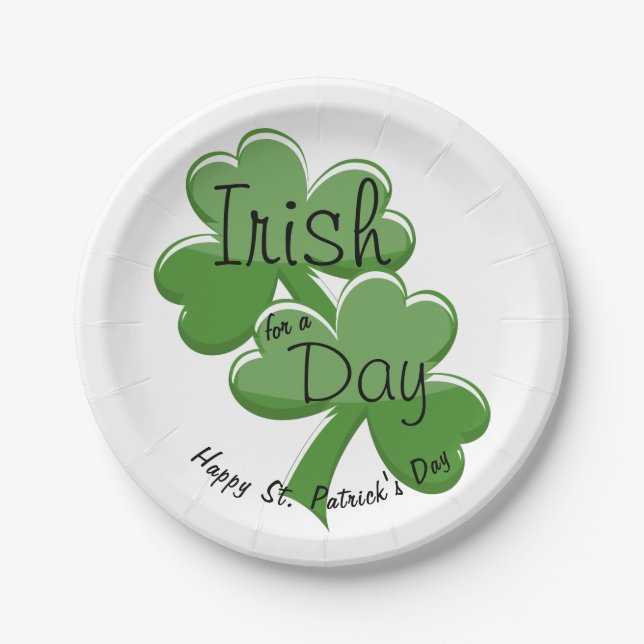 Irish For a day Happy St. Patrick's Day Party Pappteller (Vorderseite)