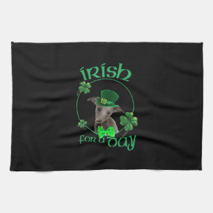 Irish For a day Whippet Lucky Hund in Patrick Day Geschirrtuch