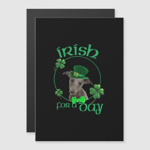 Irish For a day Whippet Lucky Hund in Patrick Day Magneteinladung