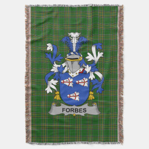 Irish Forbes Coat of Arms Familienwappen Irland Decke