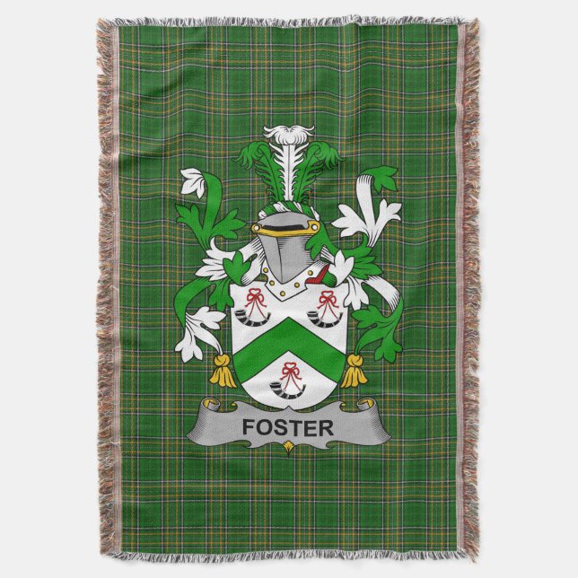 Irish Foster Coat of Arms Familienwappen Irland Decke (Vorderseite Vertikal)