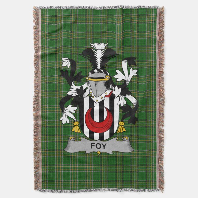 Irish Foy oder O_Fie Coat of Arms Familienwappen I Decke (Vorderseite Vertikal)