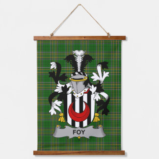 Irish Foy oder O_Fie Coat of Arms Familienwappen Wandteppich Mit Holzrahmen