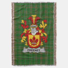 Irish Freeney Coat of Arms Familienwappen Irland Decke