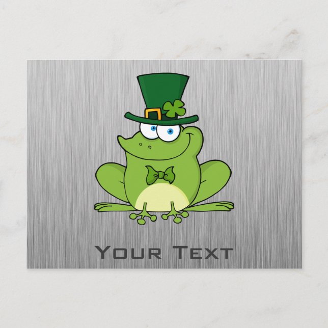 Irish Frog; Metal-Look Postkarte (Vorderseite)