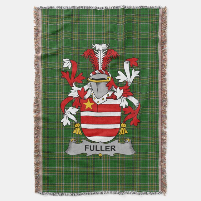 Irish Fuller Coat of Arms Familienwappen Irland Decke (Vorderseite Vertikal)