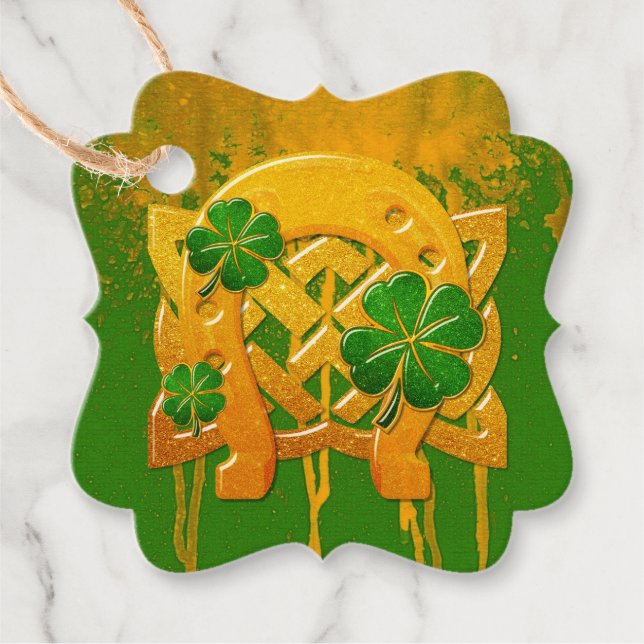 Irish Fun 3D Whimsey zu und von Geschenkanhänger (Vorderseite)