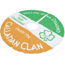 Irish Gaelic Christmas Grußflagge Irland Polyester Weihnachtsbaumdecke