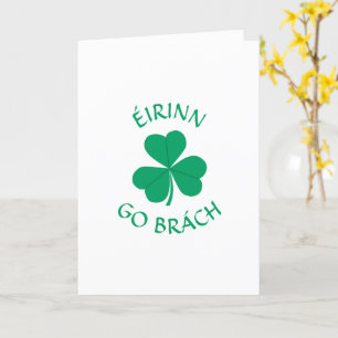 Irish Gaelic Kleeblatt St. Patrick's Day Karte