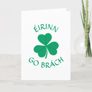 Irish Gaelic Kleeblatt St. Patrick's Day Karte