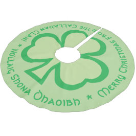 Irish Gaelic Weihnachtsgrüße mit Familienname Polyester Weihnachtsbaumdecke