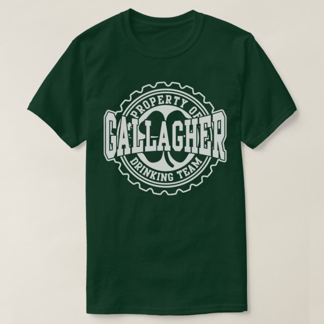 Irish Gallagher Drink Team St Patricks Day T-Shirt (Design vorne)