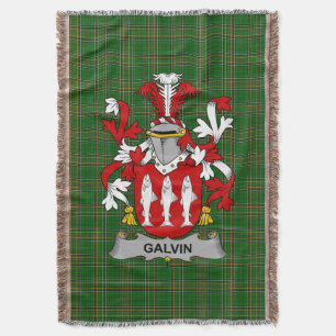 Irish Galvin oder O_Galvin Coat of Arms Family Cre Decke
