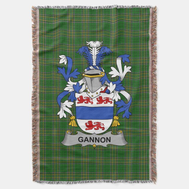 Irish Gannon oder McGannon Coat of Arms Family Cre Decke (Vorderseite Vertikal)