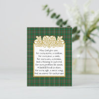 Irish Gebet keltic Border und Tartan