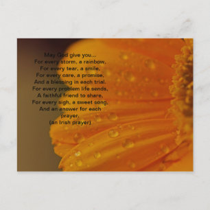 Irish Gebet Postcard Postkarte
