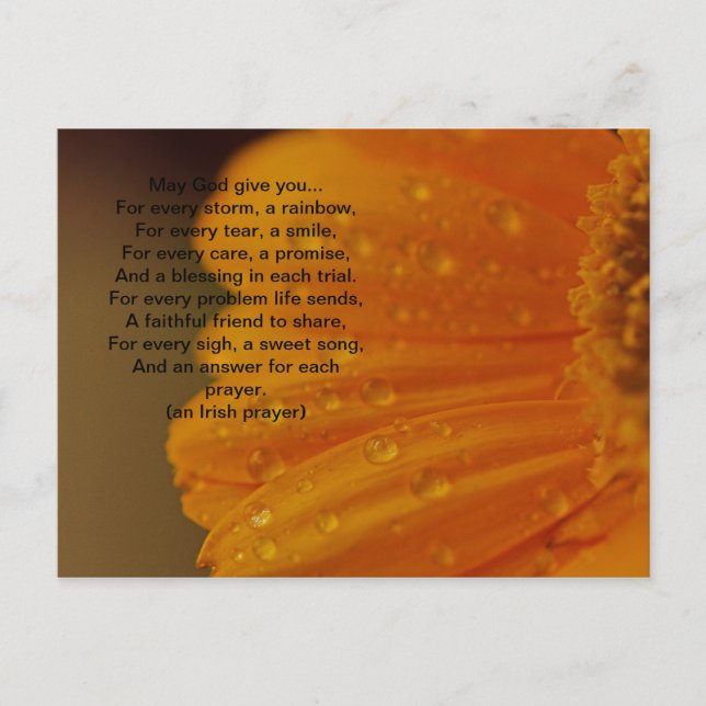 Irish Gebet Postcard Postkarte (Vorderseite)