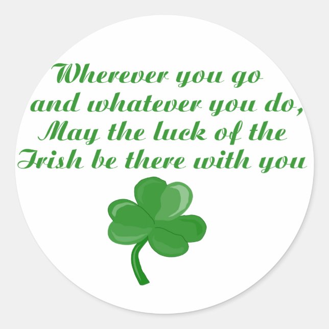 Irish Gedicht Stickers (Vorderseite)