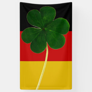Irish German Flag Kleeblatt Clover St. Patrick Banner