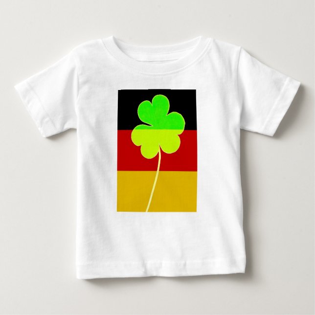 Irish German Flag Kleeblatt Clover St Patrick Fun Baby T-shirt (Vorderseite)