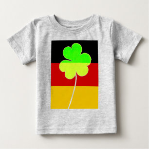 Irish German Flag Kleeblatt Clover St Patrick Fun Baby T-shirt