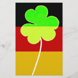 Irish German Flag Kleeblatt Clover St Patrick Fun Briefpapier