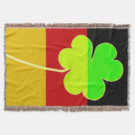 Irish German Flag Kleeblatt Clover St Patrick Fun Decke