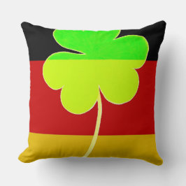 Irish German Flag Kleeblatt Clover St Patrick Fun Kissen