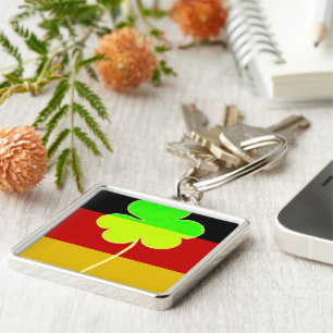 Irish German Flag Kleeblatt Clover St Patrick Fun Schlüsselanhänger