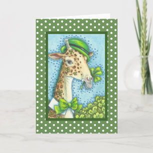 IRISH GIRAFFE ST. PATRICK'S DAY GREETING CARD Vers Karte